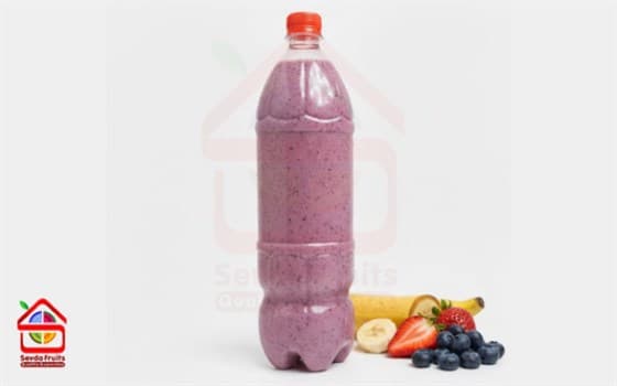 شیر موز توت فرنگی بلوبری طبیعی